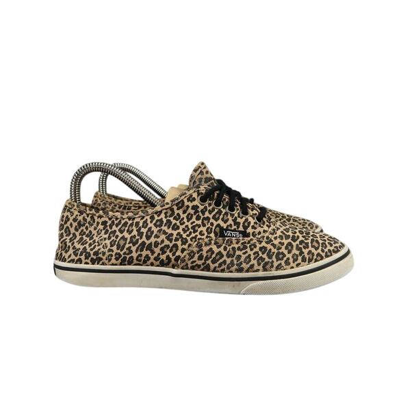 Vans Shoes Womens 7 Sneaker Authentic Low Pro Skate Casual Leopard Cheetah Brown - Picture 2 of 13